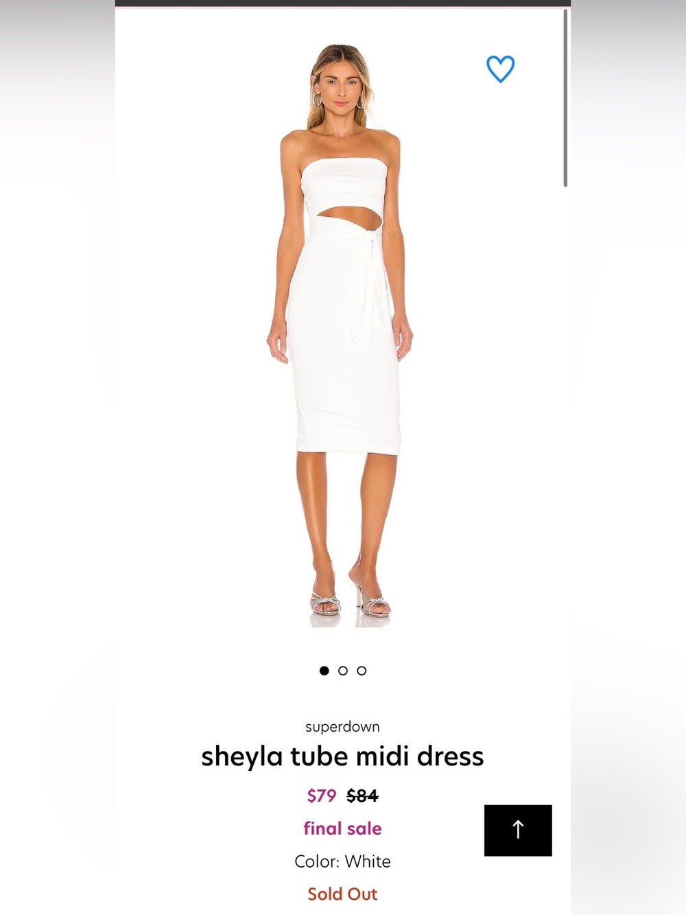 Super down Sheila tube midi dress